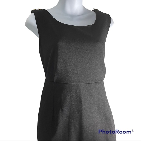 BNWT Gap Ponte Knit Sleeveless Classic Black Sheath Dress 12 - Picture 2 of 14